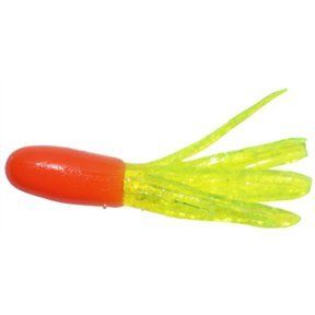 Arkie Lures TU-15-20-15 1.5" Salt Dipped Tubes- #20 Orange Chartreuse- 15 Pack