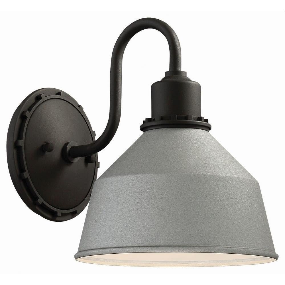 Minka Lavery Outdoor Wall Light 71241-295 Mantiel Exterior Wall Lantern, 1-Light 100 Watts, Sand Silver