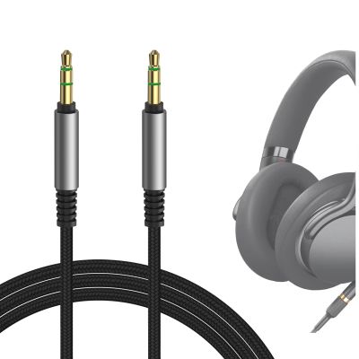 GEEKRIA Audio Cable Compatible with Sony WH-1000XM6/1000XM5, ULT WEAR, XB920N, MDR-1AM2, INZONE H5 Headphones, 1/8" (3.5mm) to 3.5mm Braided Nylon Replacement Stereo Cord (4 ft/1.2 m)