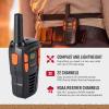 Cobra ACXT145-3 Compact Walkie Talkies - Rechargeable, Lightweight, 22 Channels, Long Range 16-Mile Two-Way Radio Set (3-Pack), Black view 3