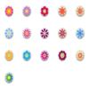 SET OF 16 KNOBS - Mod Flowers by PP - DECORATIVE Ceramic Dresser Drawer PULLS Cabinet Cupboard KNOBS view 1