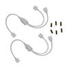 HUALAND 2pcs/Pack 1 to 2 Ports Female Connection Cable 5 Pin Splitter Cable LED Strip Connector 2 Way Splitter Y Splitter for One to Two 5050 3528 RGBW LED Light Strip with 6 Male 5 Pin Plugs view 1