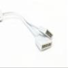 HUALAND 2pcs/Pack 1 to 2 Ports Female Connection Cable 5 Pin Splitter Cable LED Strip Connector 2 Way Splitter Y Splitter for One to Two 5050 3528 RGBW LED Light Strip with 6 Male 5 Pin Plugs view 3