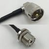 12 inches RG142 PL259 UHF Angle Male to UHF Female Bulkhead Pigtail Jumper RF coaxial Cable 50ohm Quick USA Shipping view 1