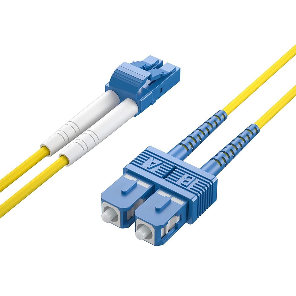1m OS2 LC to SC Fiber Patch Cable, Single Mode Fiber Optic Cable, SMF Duplex LC-SC UPC, 9/125um, LSZH, Yellow, for 1G/10G SMF SFP Transceiver, Networks