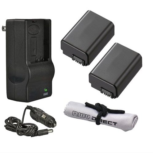 'Intelligent' Batteries (2 Batteries) Compatible With Sony Alpha a6500 + AC/DC Rapid Charger