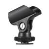 Andoer 19mm Plastic Mic Microphone Holder Clip with Hot Shoe with 1/4in Screw Hole for DSLR Camera view 2