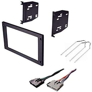 ASC Car Stereo Install Dash Kit and Wire Harness for Installing an Aftermarket Double Din Radio for 1987 1988 1989 1990 1991 1992 1993 Ford Mustang