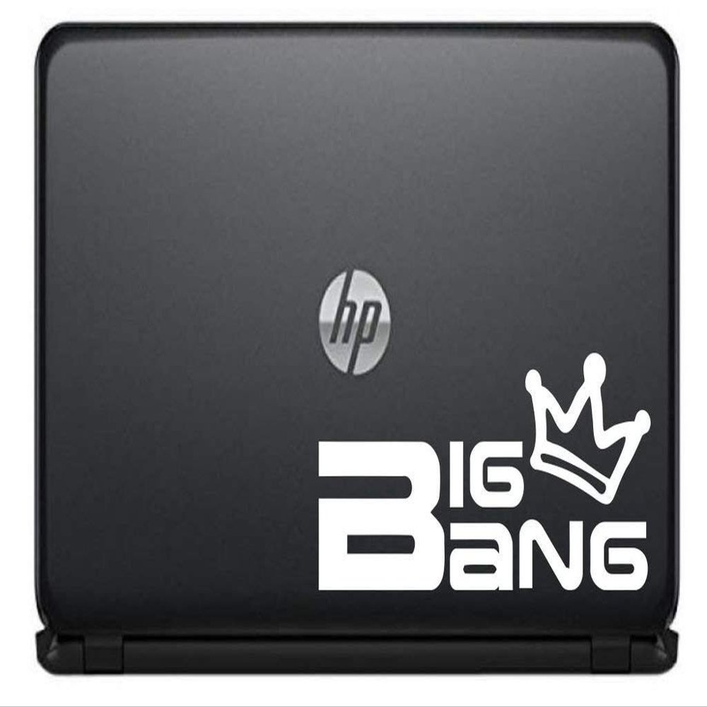 Bigbang Crown Version 2 Vinyl Decal Sticker for Computer MacBook Laptop Ipad Electronics Home Window Custom Walls Cars Trucks Motorcycle Automobile and More (White)