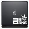 Bigbang Crown Version 2 Vinyl Decal Sticker for Computer MacBook Laptop Ipad Electronics Home Window Custom Walls Cars Trucks Motorcycle Automobile and More (White) view 1