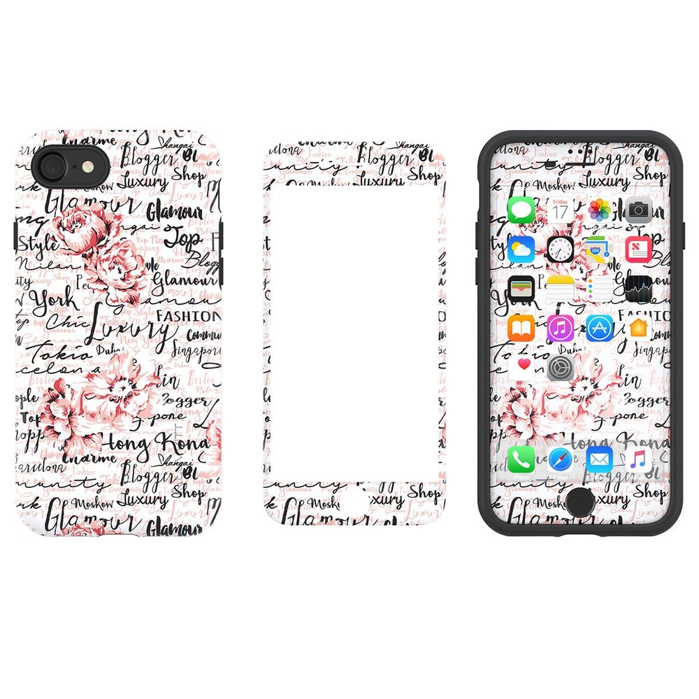 LUVVITT [Artology Armor Case and Tempered Glass Set for iPhone 7 / iPhone 8 - Bundle R015