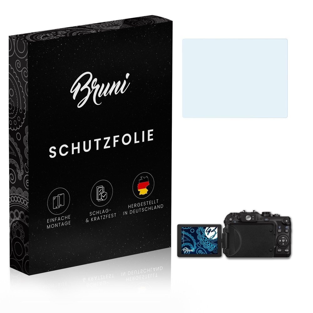 Bruni Screen Protector compatible with Canon PowerShot G11 Protector Film, crystal clear Protective Film (2X)
