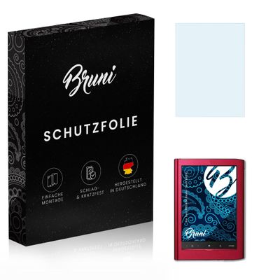 Bruni Screen Protector compatible with Sony PRS-650 Reader Touch Edition Protector Film, crystal clear Protective Film (2X)
