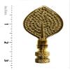 Royal Designs Birch Leaf 3.13" Lamp Finial for Lamp Shade, Polished Brass - Set of 2 view 4