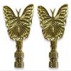 Royal Designs, Inc. Monarch Butterfly Lamp Finial for Lamp Shade (Polished Brass - 2 Pack) view 1