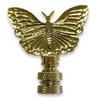 Royal Designs, Inc. Monarch Butterfly Lamp Finial for Lamp Shade (Polished Brass - 2 Pack) view 2