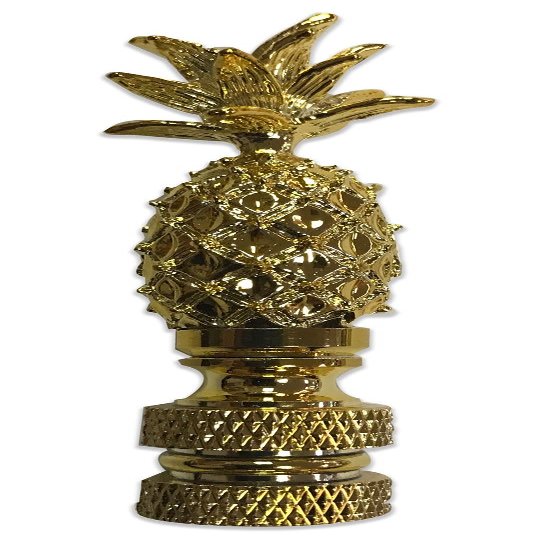 Royal Designs Vintage Pineapple 2.5" Lamp Finial for Lamp Shade, Polished Brass