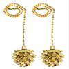 Royal Designs Celling Fan Pull Chain Extension with Pine Cone Finial, Polished Brass, Set of 2 view 1