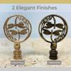 Royal Designs Double Dragon Fly Filigree 2.75" Lamp Finial for Lamp Shade, Polished Brass view 4