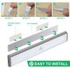 Wireless Motion Sensor Cabinet Lights 10-LED USB Rechargeable Closet Lights LED Under Cabinet Lighting for Wardrobe/Drawer/Stairs/Cupboard/Counter/Pantry/Stairs,Stick On Anywhere,2 Pack,White Light view 3