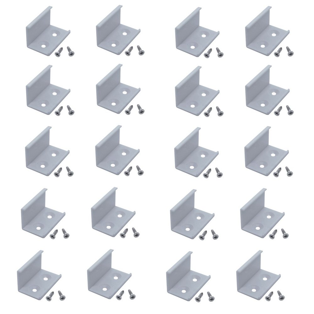 Litever Seamless Extension Connection/Joint Connectors, ONLY for Litever Slim V Shape Aluminum LED Channels,Screws Included,20 Pack, LL-016-180D