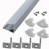 Litever 6 PACK 1Meter/3.3ft V Shape Aluminum Channels 90 Degree Corner LED Strip Channel System with PC Cover, Mounting Clips, End Caps,Designed for 3528 5050 LED Strip Mounting LL-017-DS view 1