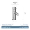 Moen Align Matte Black One-Handle Modern Bathroom Faucet with Drain Assembly and Optional Deckplate, 6190BL view 2