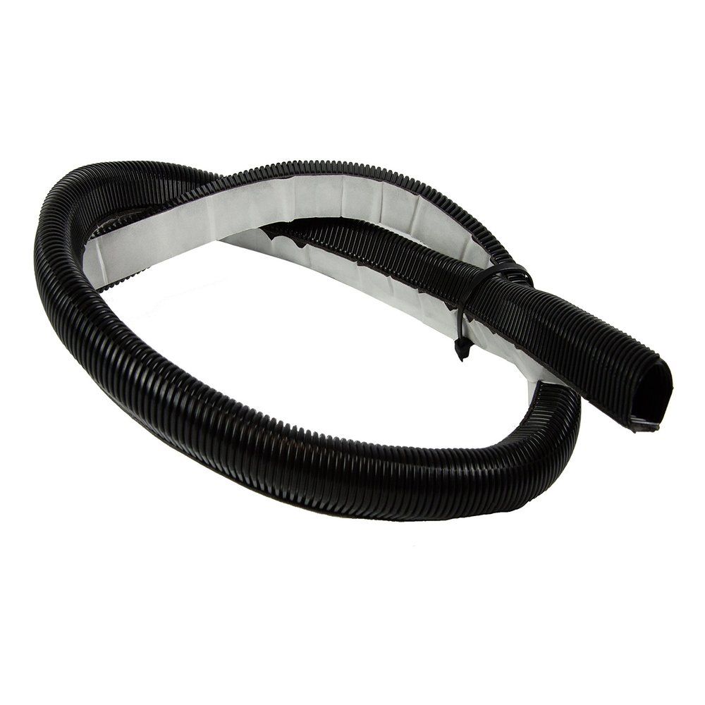 Gardner Bender FLX-7525GSB Grip Strip, in. x 25 ft., Self-Adhering Flexible Raceway, Split-Corrugated, Cable Management and Wire Installation, UV Protection, Black