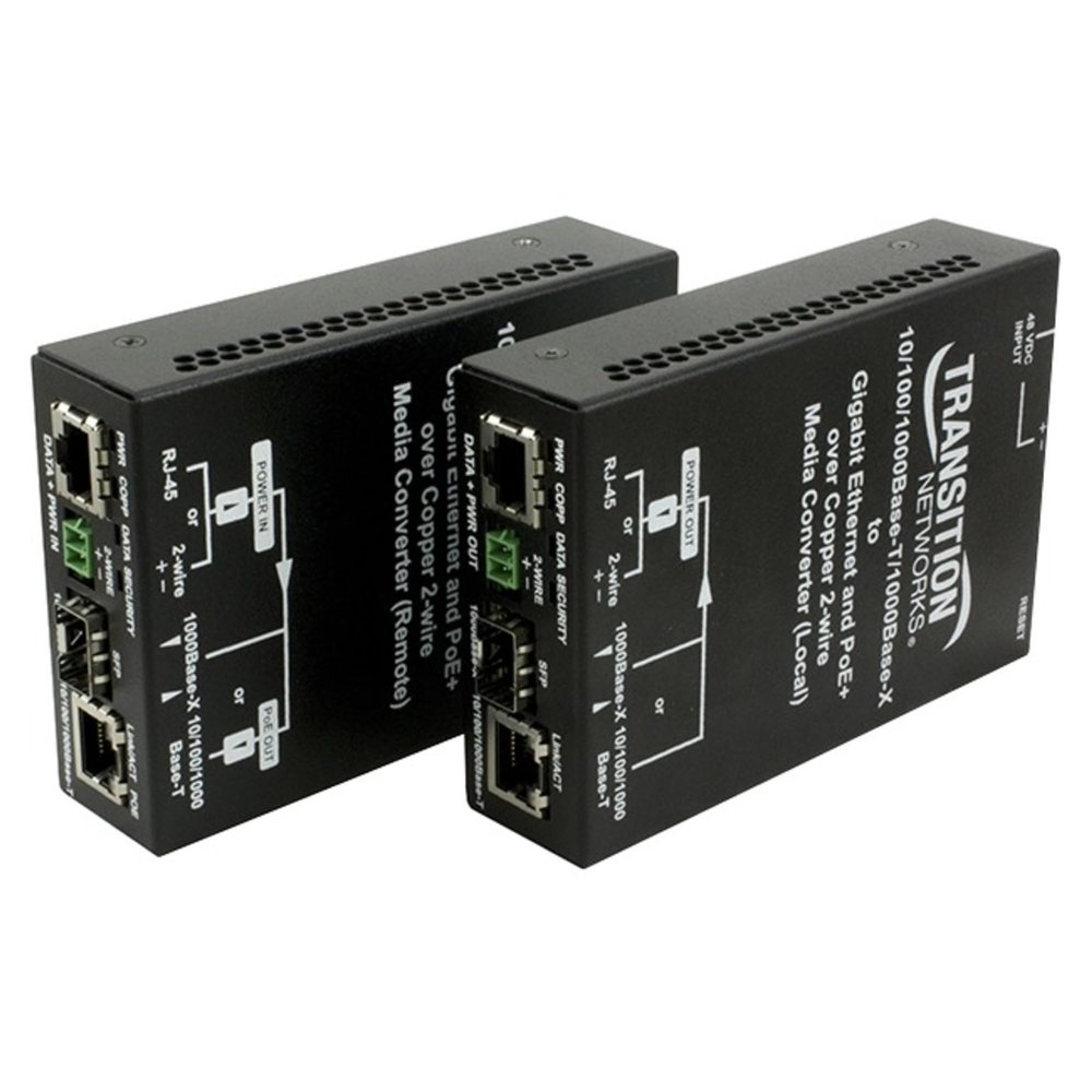 Milan Technology EOPSE4052-111 Ip Geth Poe+ Over 2 Wire Loc Unit
