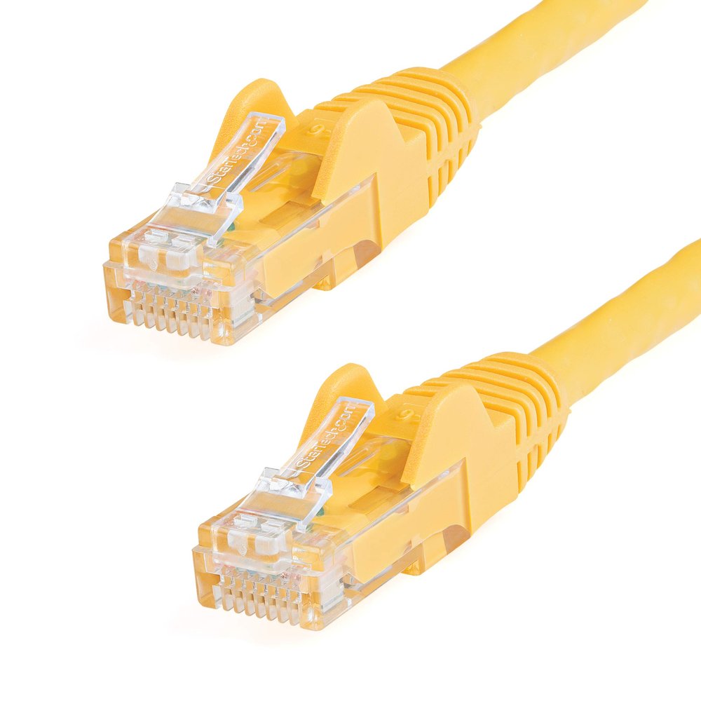 StarTech 150ft CAT6 Ethernet Cable - Yellow CAT 6 Gigabit Ethernet Wire -250Mhz 100W PoE RJ45 UTP Network Patch Cord Snagless with Strain Relief (N6PATCH150YL)