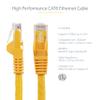 StarTech 150ft CAT6 Ethernet Cable - Yellow CAT 6 Gigabit Ethernet Wire -250Mhz 100W PoE RJ45 UTP Network Patch Cord Snagless with Strain Relief (N6PATCH150YL) view 2