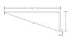 Beam Lighting 42-3/8 L-Shape Under Cabinet Light Cover Replacement | White Ribbed Acrylic Diffuser | 42-3/8 Length x 2-7/8 Width x 1 Height view 3