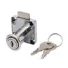 uxcell 40mmx40mmx37mm Metal Square Base Drawer Lock Locker Silver Tone view 1