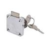 uxcell 40mmx40mmx37mm Metal Square Base Drawer Lock Locker Silver Tone view 2