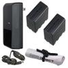 High Capacity Intelligent Batteries Compatible With Sony HXR-NX5R (2 Units) + AC/DC Travel Charger view 1