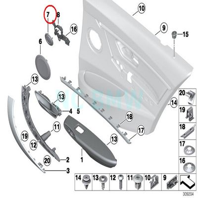 BMW Genuine Rear Tweeter Speaker Cover