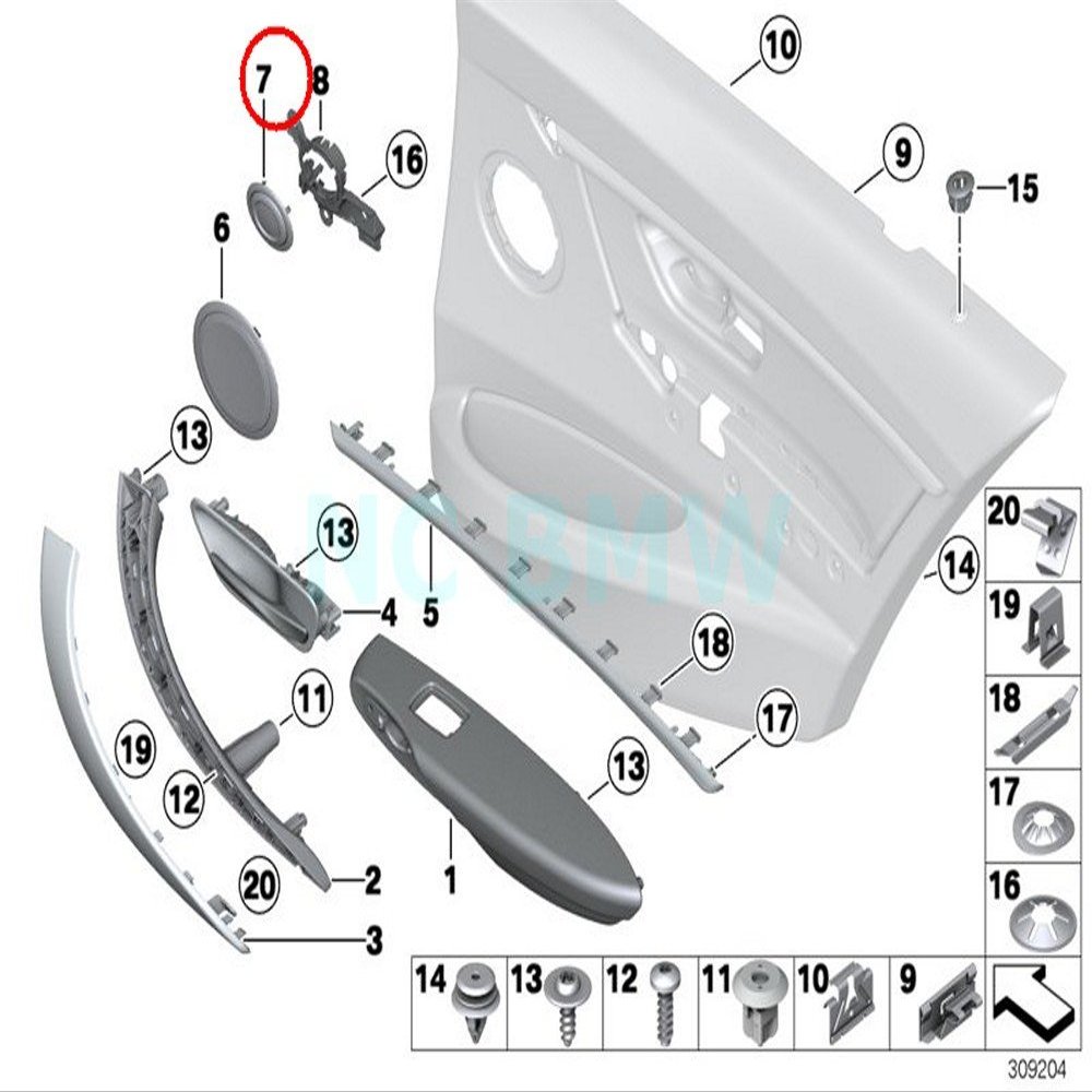 BMW Genuine Rear Tweeter Speaker Cover