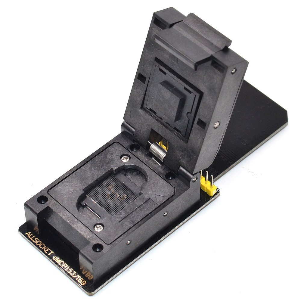 ALLSOCKET BGA169 BGA153 Reader eMMC153+169 Adapter FBGA153-169 Ball Programmer for Toshiba KMVTU000LM-B503 THGBM5G7A4JBA4W Skhynix Memory Reading/Writing with SD Interface(eMMC-SD Adapter)