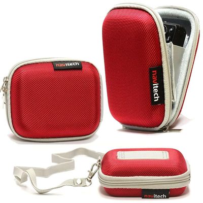 Navitech Red Hard Protective Watch/Wristband Case Compatible With LETSCOM Activity Tracker, Smart Pedometer Bracelet and Sleep Monitor