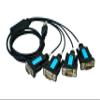 TECHTOO 4 Port Professional FTDI CHIP USB to Serial RS232 DB9 Adapter Converter Serial Cable 9-Pin Male to Male with Thumbscrews (W/Thumbscrews, 4 RS232 Port) view 1