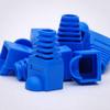 FireFold RJ45 Strain Relief Boot Covers- 100 Pack, Count Set for Cat5 Cat5e, and Cat6 Ethernet Connectors, Blue view 1