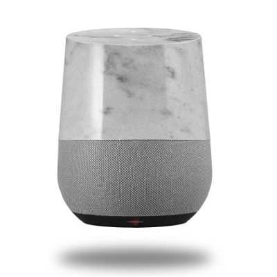 Decal Style Skin Wrap for Google Home Original - Marble Granite 07 White Gray (Google Home NOT Included) by WraptorSkinz