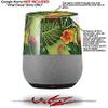 Decal Style Skin Wrap for Google Home Original - Famingos and Flowers Sage Green (Google Home NOT Included) by WraptorSkinz view 2