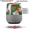 Decal Style Skin Wrap for Google Home Original - Famingos and Flowers White (Google Home NOT Included) by WraptorSkinz view 2