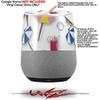 Decal Style Skin Wrap for Google Home Original - Beach Party Umbrellas White (Google Home NOT Included) by WraptorSkinz view 2