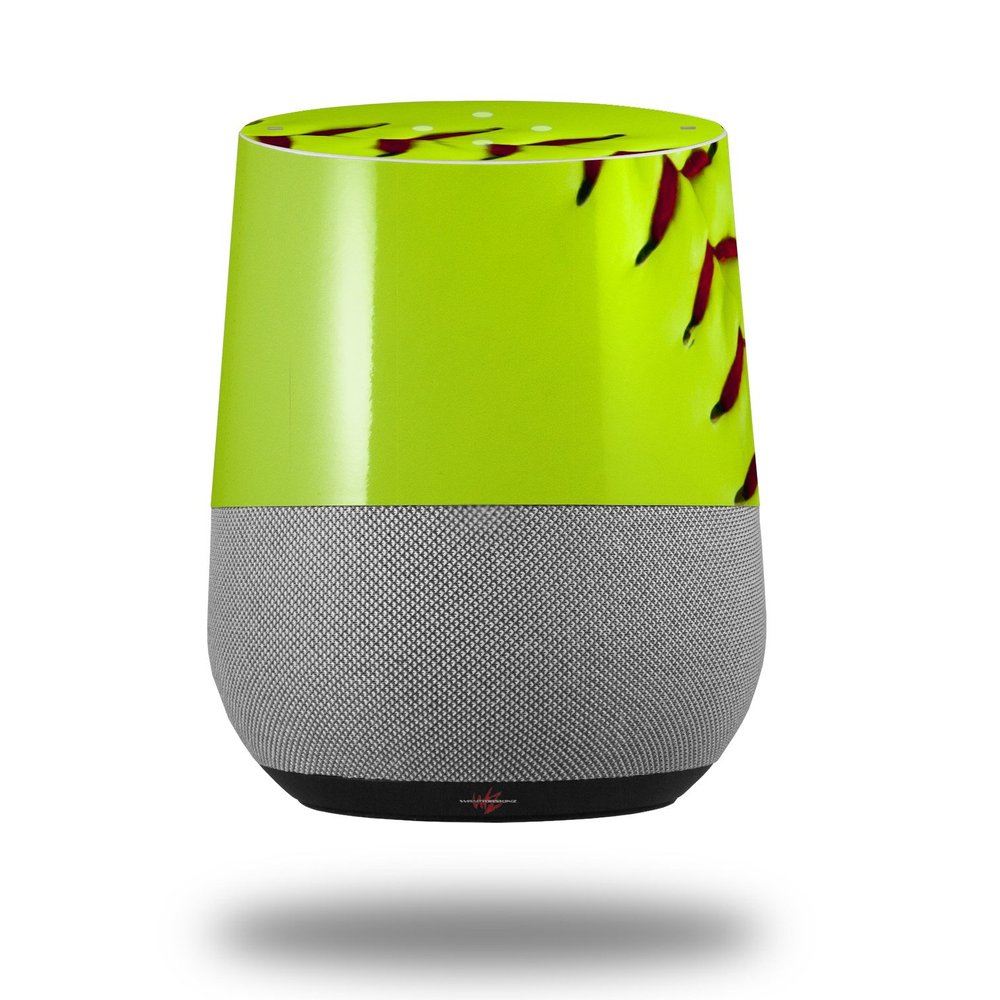 Decal Style Skin Wrap for Google Home Original - Softball (Google Home NOT Included) by WraptorSkinz