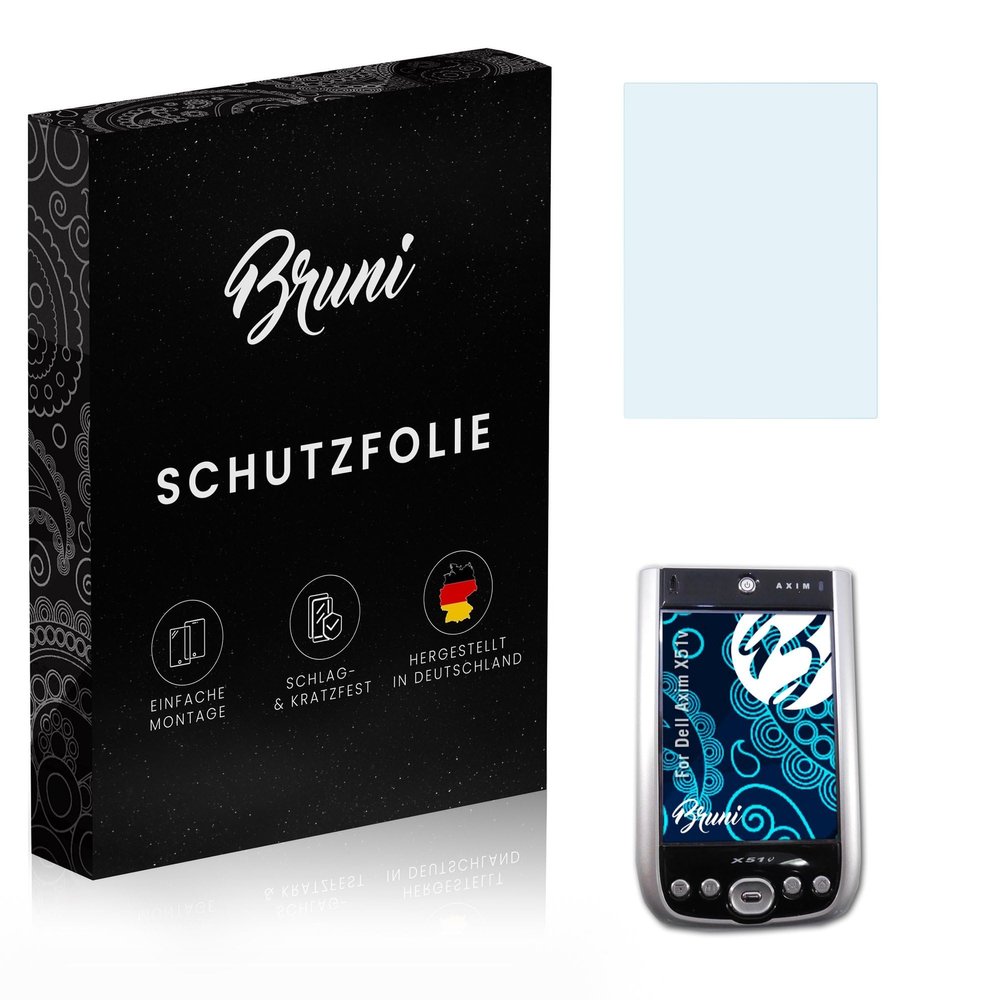 Bruni Screen Protector compatible with Dell Axim X51v Protector Film, crystal clear Protective Film (2X)
