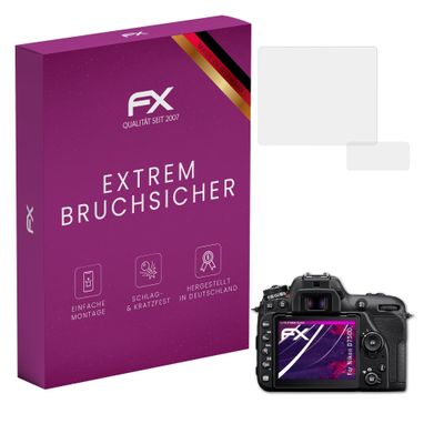 atFoliX Plastic Glass Protective Film compatible with Nikon D7500, 9H Hybrid-Glass FX Screen Protector (Set of 1)