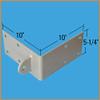Dock Edge Floating Dock Heavy Duty Male Corner Hinge, Galvanized view 2