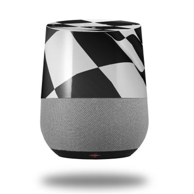 Decal Style Skin Wrap for Google Home Original - Checkered Racing Flag (Google Home NOT Included) by WraptorSkinz